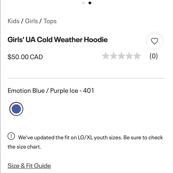 Girls' UA Cold Weather Hoodie top long sleeve thumb hole running shirt exercise - Picture 3 of 6